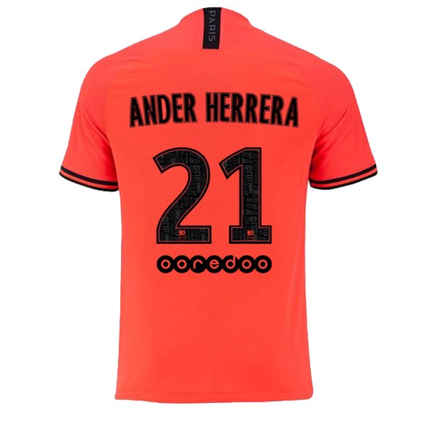 Camiseta Paris Saint Germain NO.21 Ander Herrera 2ª 2019 2020 Naranja